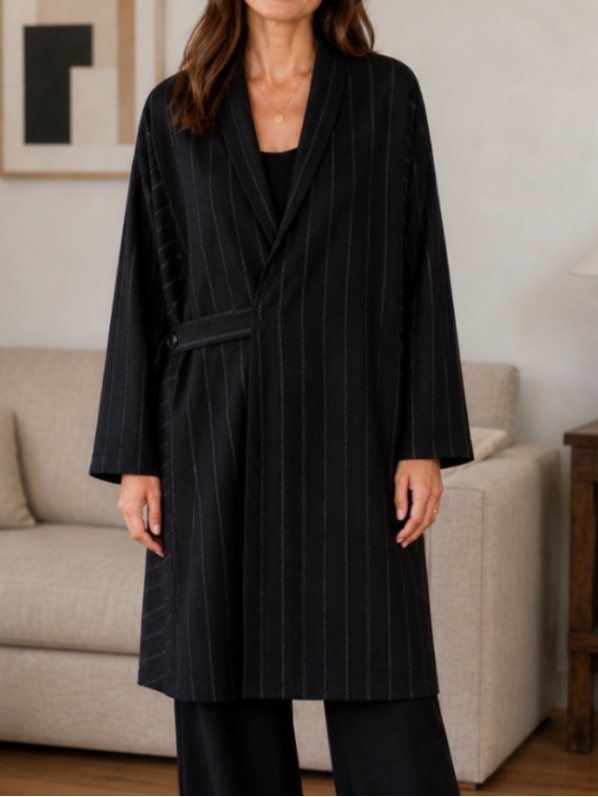 Pas De Calais Linen Pinstripe Jacket
